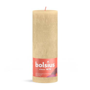 Bolsius - Rustiek stompkaars shine 190 x 68 mm Oat beige kaars