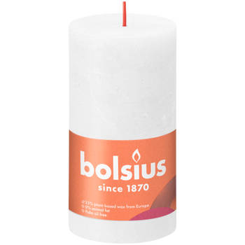 3 stuks - Bolsius - Stompkaars Cloudy White 130/68 rustiek