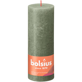3 stuks - Bolsius - Stompkaars Fresh Olive 190/68 rustiek
