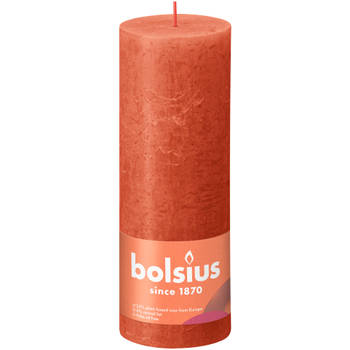 3 stuks - Bolsius - Stompkaars Earthy Orange 190/68 rustiek