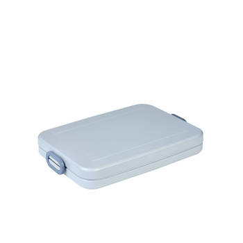 Mepal Lunchbox Take a Break Flat - Geschikt voor 4 boterhammen - Voor een Laptoptas - Broodtrommel - Nordic Blue
