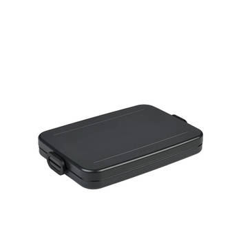 Mepal Lunchbox Take a Break Flat - Geschikt voor 4 boterhammen - Voor een Laptoptas - Broodtrommel - Nordic Black