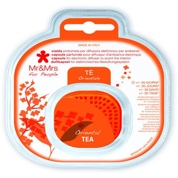 Mr & Mrs Fragrance - Auto Luchtverfrisser Refill Capsules Fiorello Oriental tea - Aluminium - Oranje