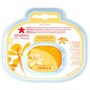 Mr & Mrs Fragrance - Auto Luchtverfrisser Refill Capsules Fiorello Madagascar vanilla - Metaal - Geel