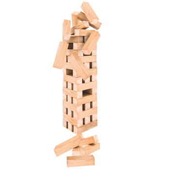 60-delige stapeltoren evenwichtsspel van hout 51 cm - Behendigheidsspellen