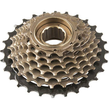 Postmoderne E freewheel 7 speed 14-28t zwart-bruin in box