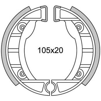 Newfren Remsegment GF0152 Ciao, Si ø105mm Voor (Gietwiel)