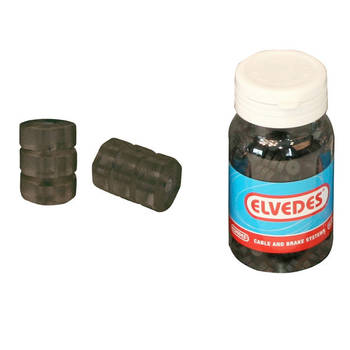 Elvedes Rubberen O-ringen voor rem/ schakelkabel ø1,1-1,5mm zwart (potje met 250 stuks)
