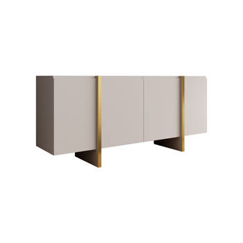 Meubella Dressoir Kelton - Beige - Goud - 180 cm