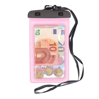 Bellatio Design waterdicht geldbuidel / moneybelt nektasje - Roze - Telefoonhoesjes