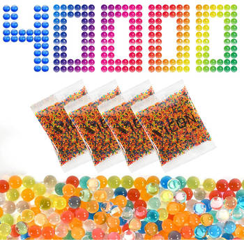 Waterparels Multicolor - 40.000 stuks - 7-8mm – Waterabsorberende balletjes - Waterballetjes - Gelballetjes - Waterbeads