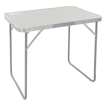 ECD Germany aluminium campingtafel klaptafel 70x50x60 cm, Grijs, MDF-plaat, opvouwbaar, draagbaar, lichtgewicht