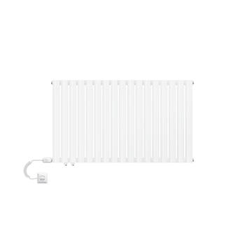 Elektrische badkamer radiator Enkellaags Horizontaal met verwarmingselement 600W 600x1020 mm Wit LuxeBath