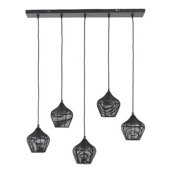 Light and Living hanglamp - zwart - metaal - 2956812