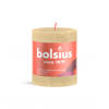 Bolsius - Rustiek stompkaars shine 80 x 68 mm Oat beige kaars