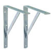 AMIG Plankdrager/planksteun van metaal - 2x - gelakt zilver - H500 x B325 mm - Tot 185 kg - Plankdragers