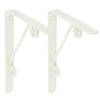AMIG Plankdrager/steun/beugel Decoratief - 2x - metaal - wit - H200 x B150 mm - Tot 110 kg - Plankdragers