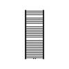 Badkamerradiator Sahara 600x1500 mm zwart mat gebogen met middenaansluiting LuxeBath