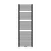 Badkamerradiator Sahara 600x1800 mm zwart mat gebogen met middenaansluiting LuxeBath