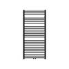 Badkamerradiator Sahara 750x1500 mm zwart mat gebogen met middenaansluiting LuxeBath