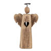 Clayre & Eef Decoratie Beeld Engel 22 cm Bruin Hout Bruin