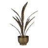 Clayre & Eef Kunstplant 63 cm Goudkleurig Ijzer Decoratie plant Goudkleurig Decoratie plant