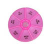 Gerimport Medicijnen doosje/pillendoosje - 7-vaks - roze - geschikt voor 7 dagen - Pillendoosjes