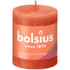 3 stuks - Bolsius - Stompkaars Earthy Orange 80/68 rustiek