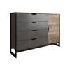 Meubella Dressoir Acasia - Grijs - Eiken - 138 cm