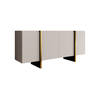 Meubella Dressoir Kelton - Beige - Goud - 180 cm