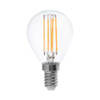 V-TAC VT-1996-N E14 Transparante LED Lampen - Helder - Golf - IP20 - 4W - 400 Lumen - 3000K