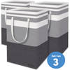 Draagbare Wasmand met versterkte handgrepen - 3 x 75L inhoud - Waszakken - Wassorteerder - Organizer kleding - Wasbox