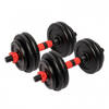 Gorilla Sports Dumbellset 25 kg - 2 x 12.5 kg - Gietijzer - 25 mm