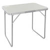 ECD Germany aluminium campingtafel klaptafel 70x50x60 cm, Grijs, MDF-plaat, opvouwbaar, draagbaar, lichtgewicht