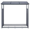 Metalen haardhoutrek 185x185x70 cm antraciet ML-Design