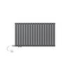 ML-Design paneelradiator 600 x 1020 mm Antraciet enkellaags met verwarmingsstaaf 300W, horizontale met ovale buizen