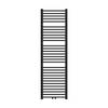 Badkamerradiator Sahara 500x1800 mm zwart mat gebogen met middenaansluiting LuxeBath