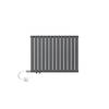 ML-Design paneelradiator 600 x 780 mm Antraciet enkellaags met verwarmingsstaaf 300W, horizontale met ovale buizen