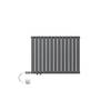 ML-Design paneelradiator 600 x 780 mm Antraciet enkellaags met verwarmingsstaaf 300W, horizontale met ovale buizen