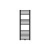 LuxeBath Badkamerradiator Sahara 400x1200 mm Zwart mat recht met middenaansluiting Designradiator