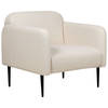 Beliani STOUBY - Fauteuil-Beige-Linnen