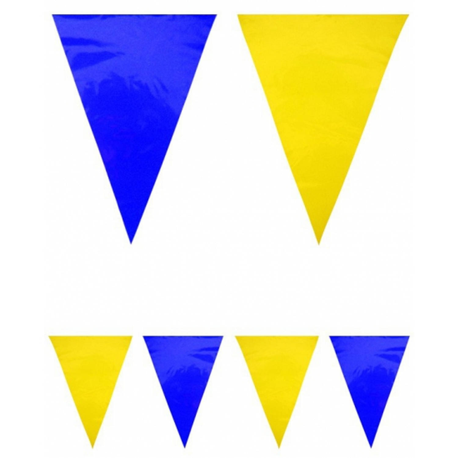 Vlaggenlijn blauw-geel 10 meter Vlaggenlijnen