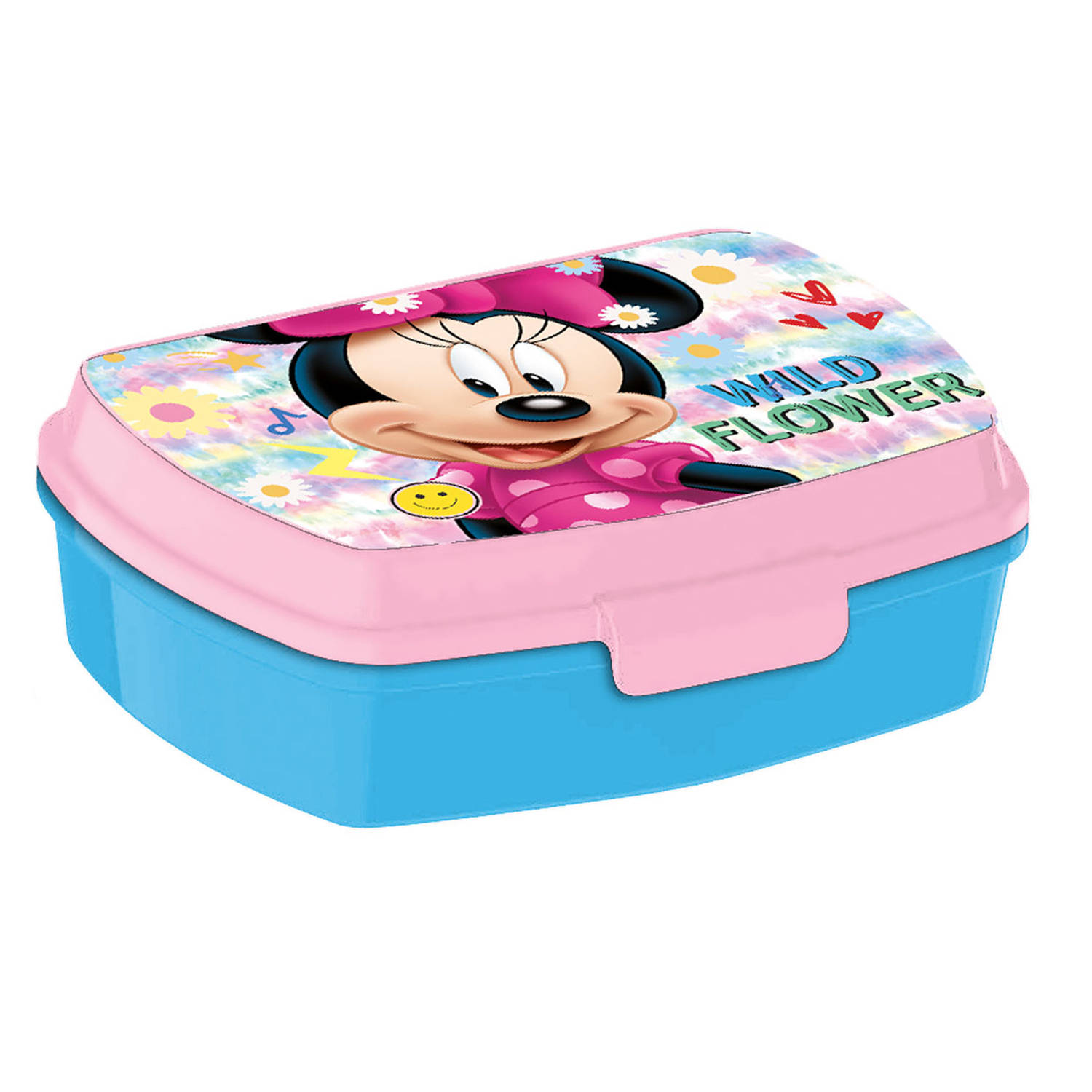 Disney Minnie Mouse broodtrommel/lunchbox voor kinderen - roze - kunststof - 20 x 10 cm