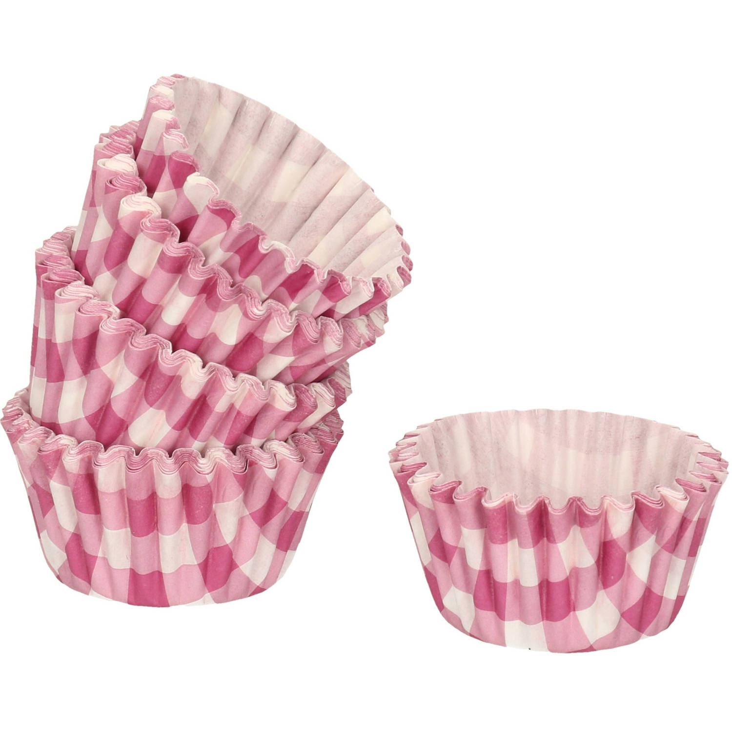180x Mini muffin en cupcake vormpjes paars papier 4 x 4 x 2 cm Muffinvormen-cupcakevormen