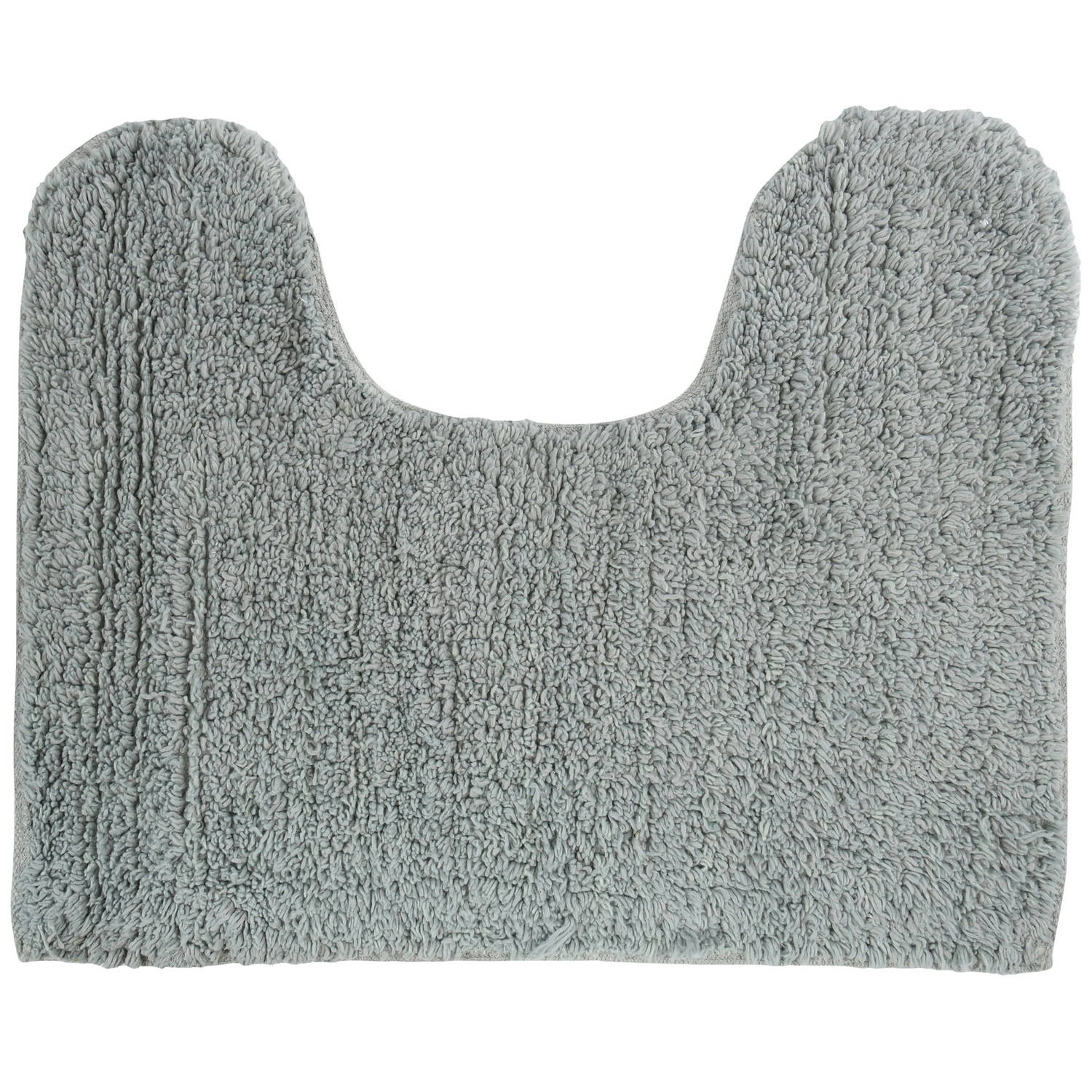MSV WC/Badkamerkleed/badmat - voor op de vloer - grijs - 45 x 35 cm - polyester/katoen