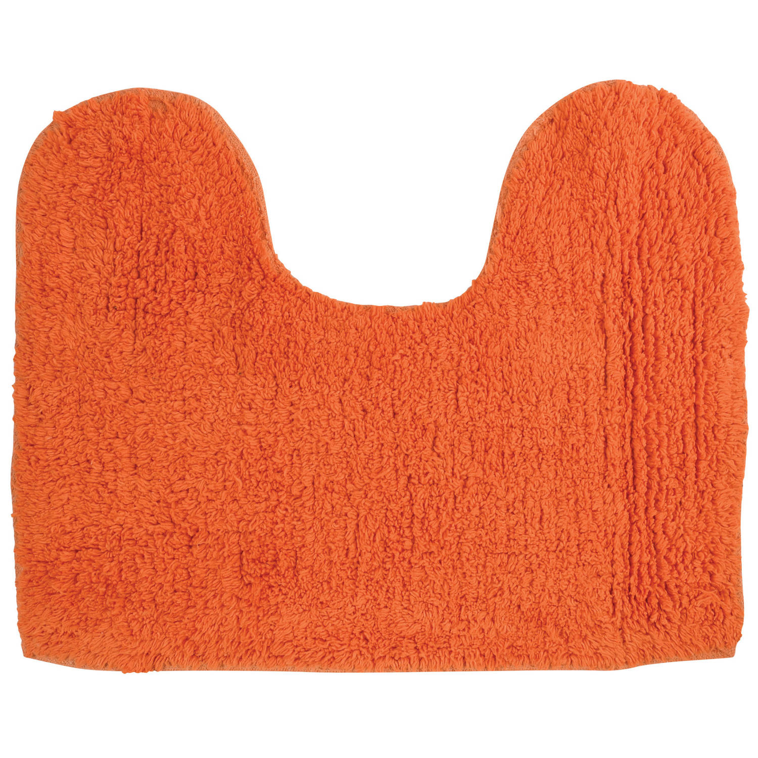 MSV WC/Badkamerkleed/badmat - voor op de vloer - oranje - 45 x 35 cm - polyester/katoen