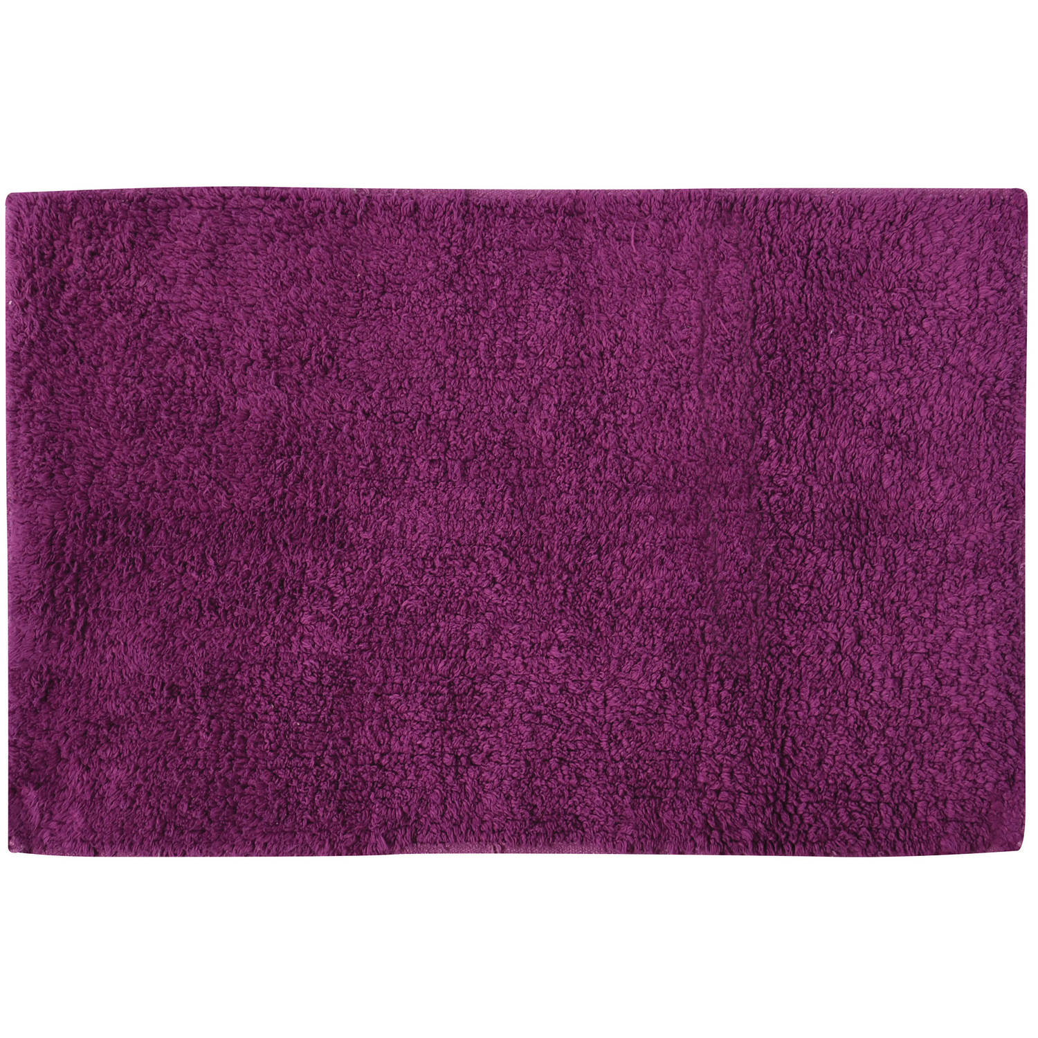 MSV Badkamerkleedje/badmat - voor op de vloer - paars - 45 x 70 cm - polyester/katoen
