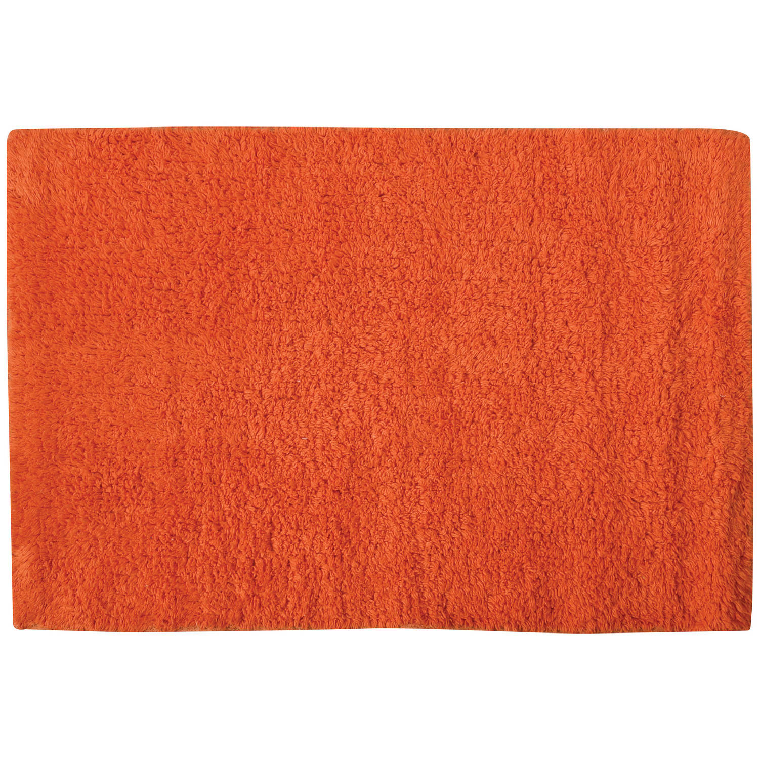 MSV Badkamerkleedje/badmat - voor op de vloer - oranje - 45 x 70 cm - polyester/katoen