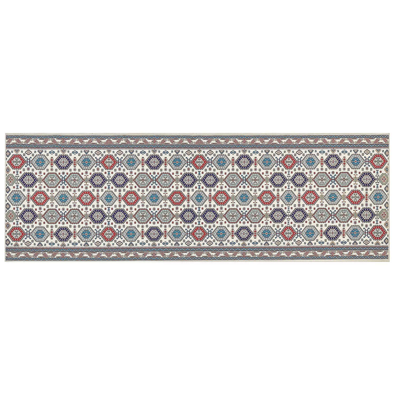 HACILAR - Loper tapijt - Meerkleurig - 80 x 240 cm - Polyester