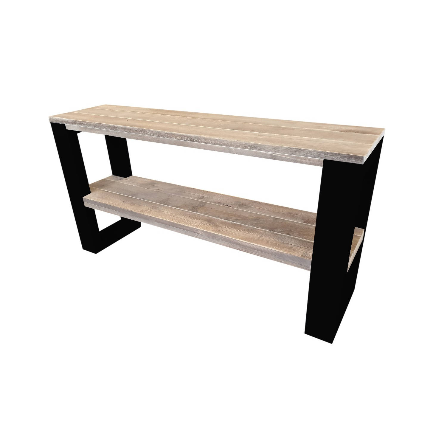 Wood4you Side table New Orleans industrial wood - Zwart Eettafels 170 cm Bijzettafel